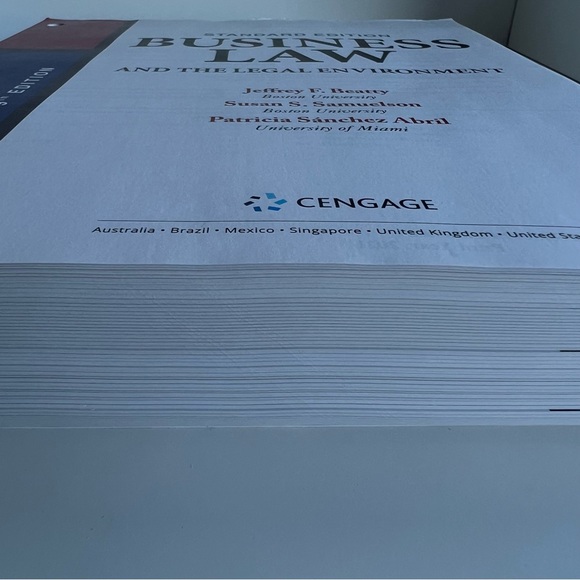 Cengage Business Law and the Legal Environment 9 Edition ISBN: 978-0-357-63340-3 - Picture 4 of 4